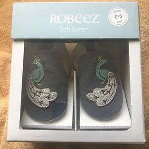 NIB Robeez Peacock Soft Soled Shoes